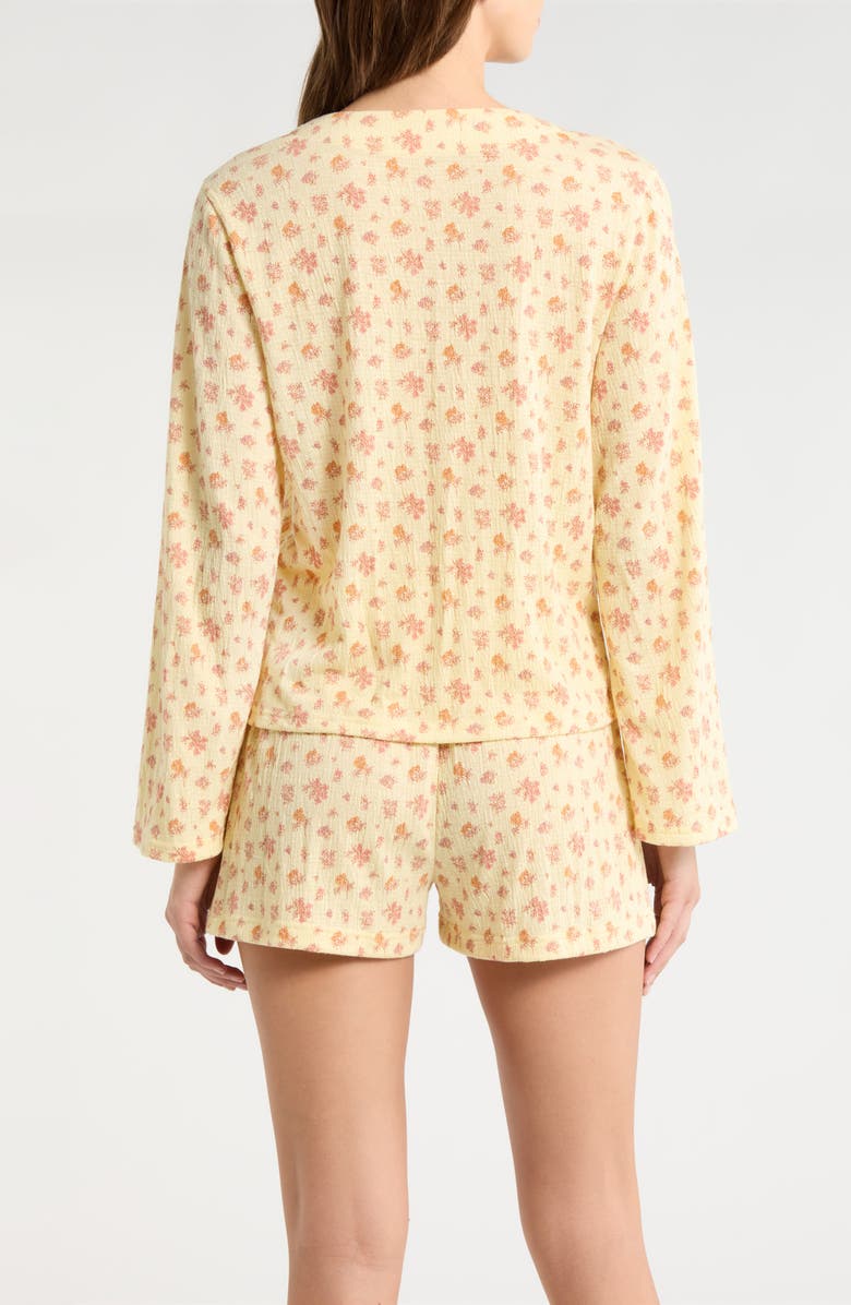 French Connection Bow Tie Short Pajamas, Alternate, color, Pale Yellow