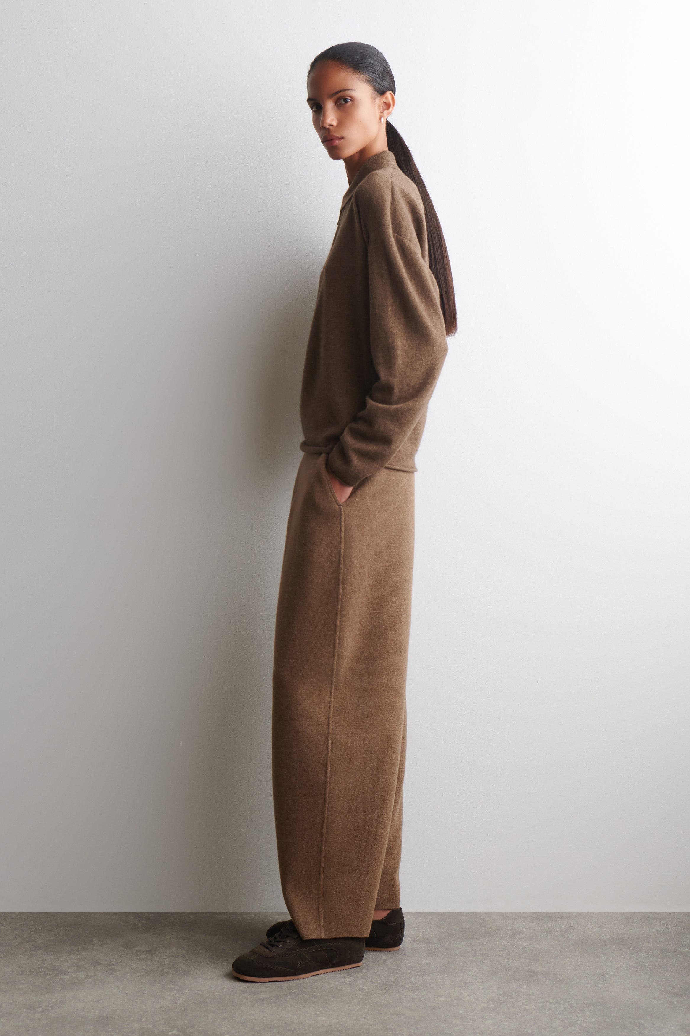 Merino Wool Barrel-Leg Pants - image 2