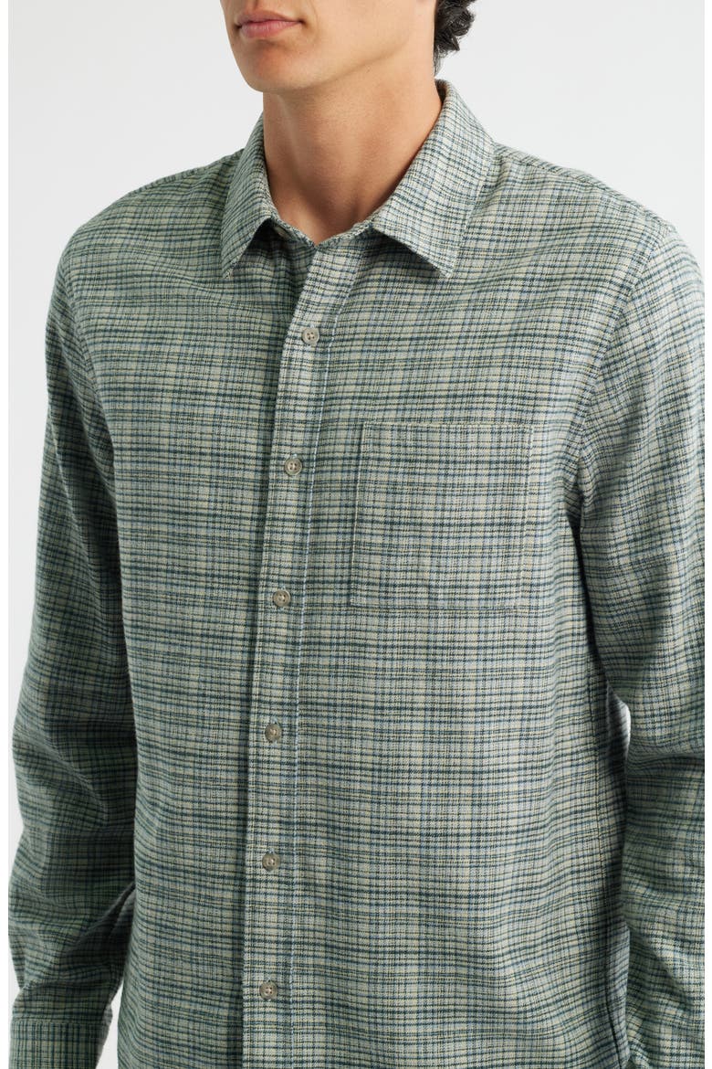 Highclere Plaid Flannel Button-Up Shirt, Alternate, color, PISTACHIO COMBO