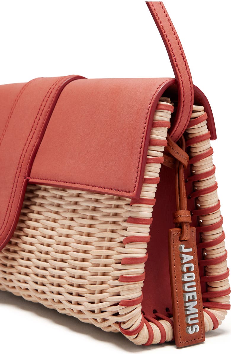 Jacquemus Long Le Bambino Woven Wicker Shoulder Bag, Alternate, color,