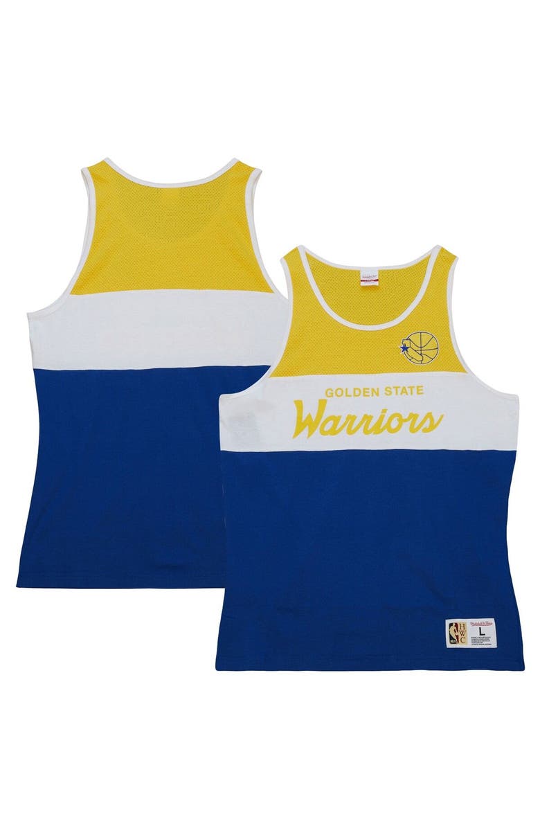 Mitchell & Ness Men's Mitchell & Ness Royal Golden State Warriors Special Script Tank Top, Main, color, Royal