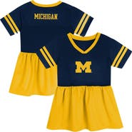 Outerstuff Toddler Outerstuff Navy/Maize Michigan Wolverines Stadium Lights Fashion Jersey Dress