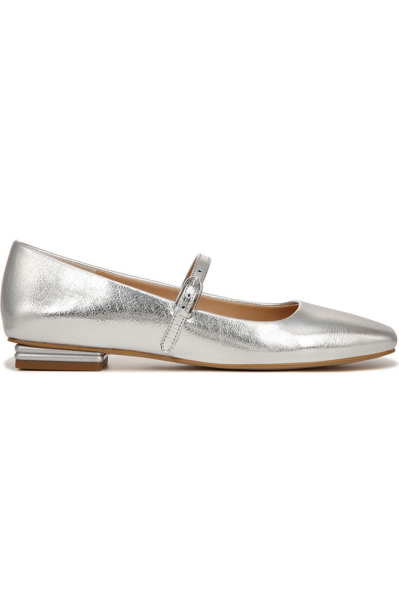 Franco Sarto Tinsley Square Toe Mary Jane Flat, Alternate, color, Silver