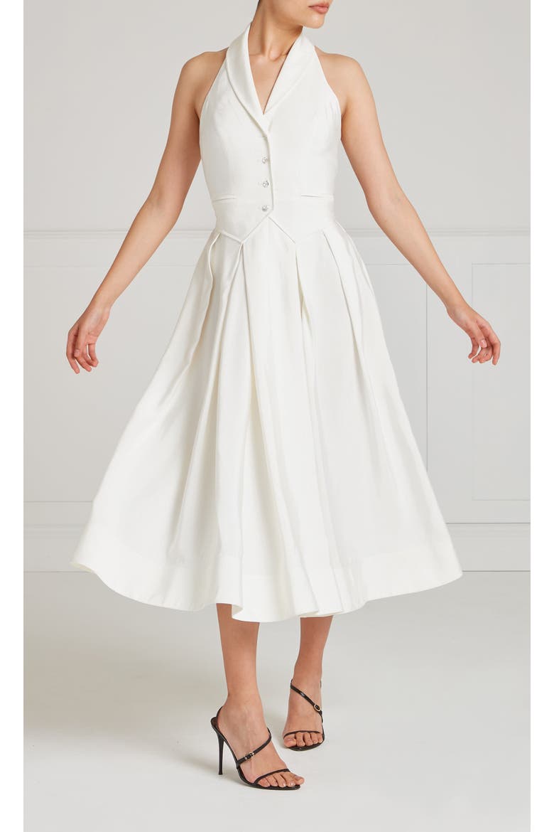 Elodie Halter Dress, Alternate, color, Ivory