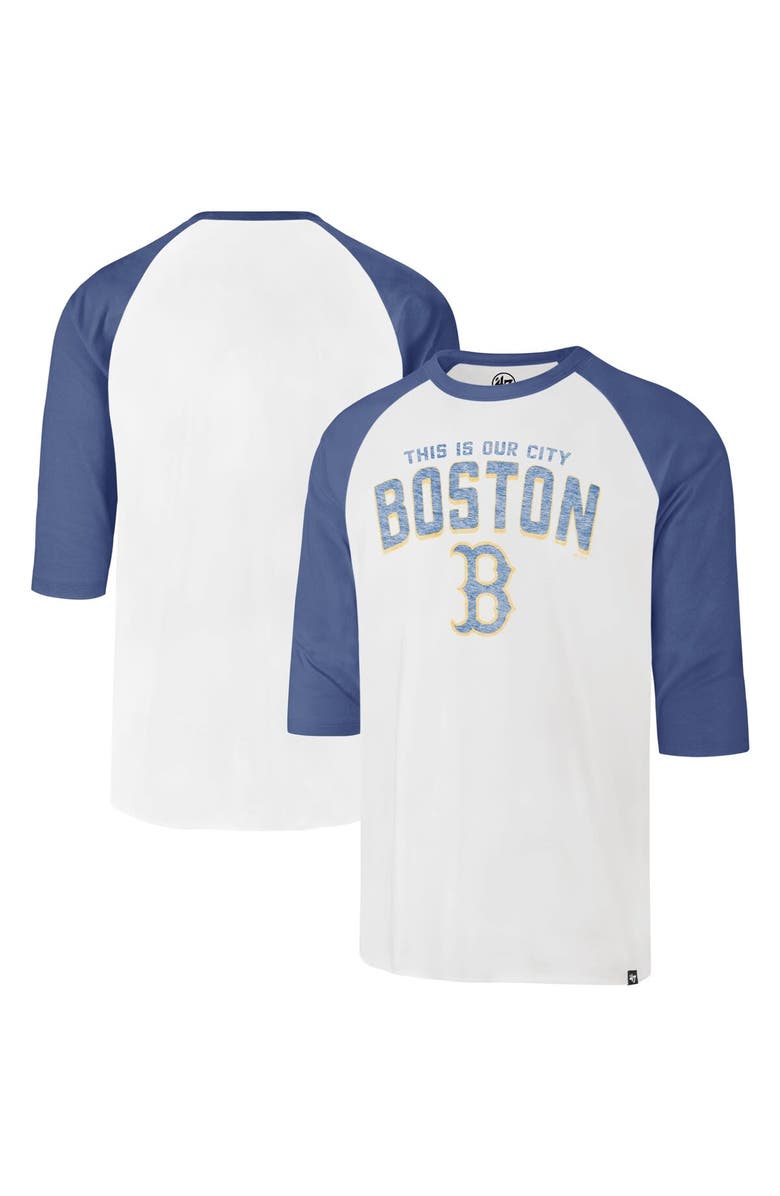 '47 Men's '47 Cream Boston Red Sox City Connect Crescent Franklin Raglan 3/4-Sleeve T-Shirt, Alternate, color, Cream