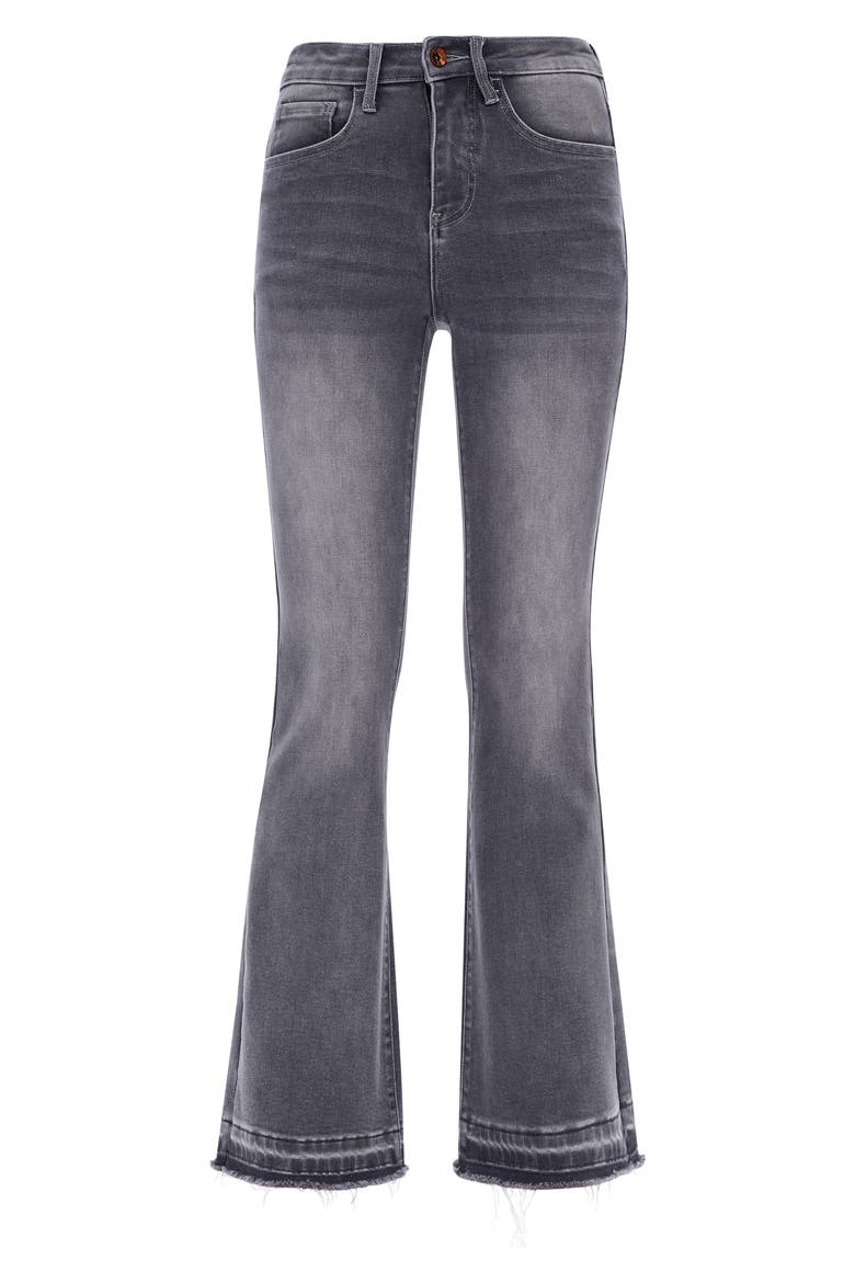 Release Hem Mid Rise Flare Jeans, Alternate, color, GRAY