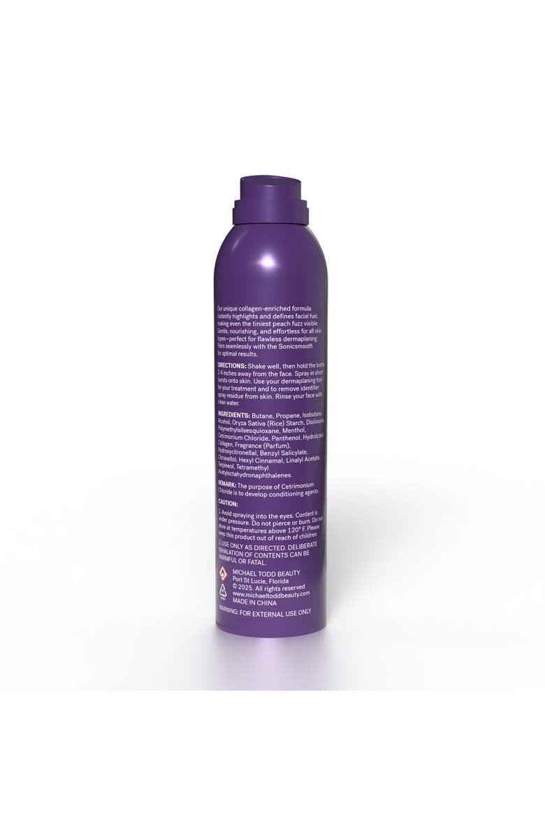 MICHAEL TODD BEAUTY Sonicsmooth Hair Identifier Spray for Dermaplaning, Alternate, color, Shade Between Blue And Red.
