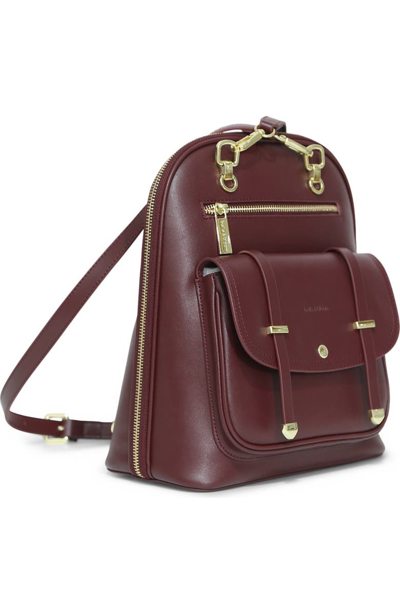 Belle & Bloom 5th Ave Leather Backpack, Alternate, color, Burgundy