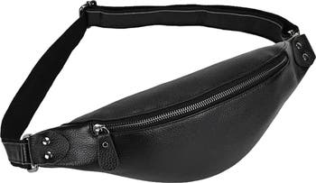 The Walcott Leather Waist Bag | Black Leather Fanny Pack