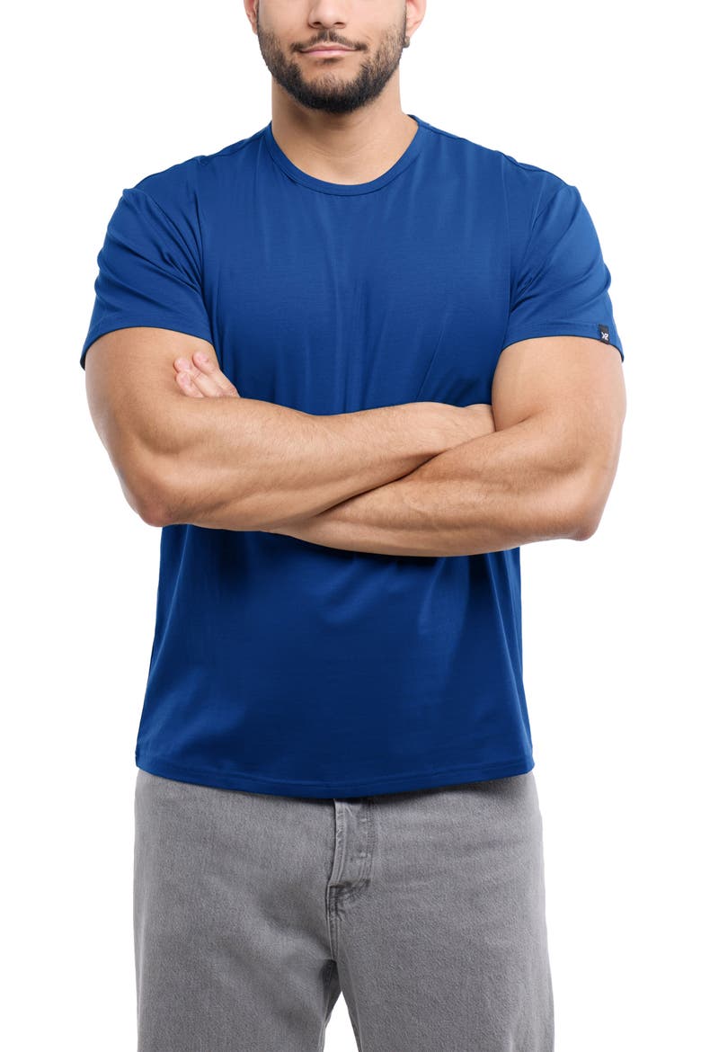 Flex Crewneck T-Shirt, Alternate, color, TRUE BLUE
