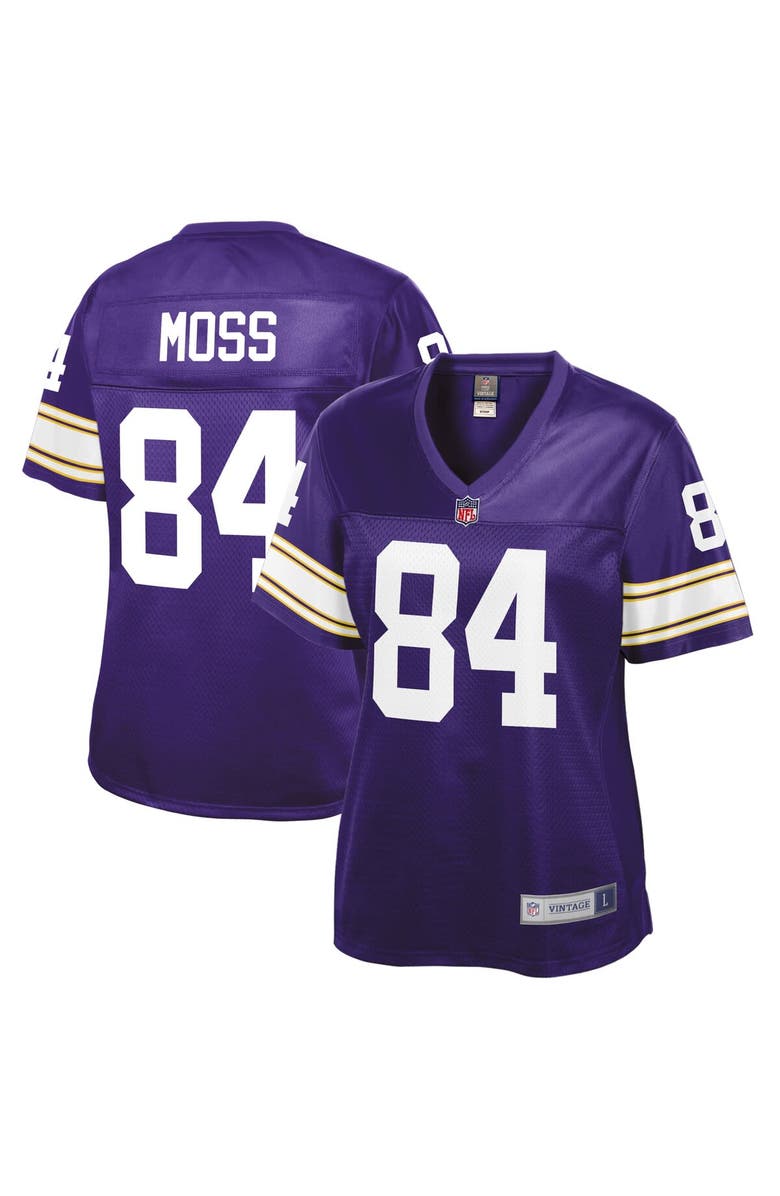 FANATICS Women's NFL Pro Line Randy Moss Purple Minnesota Vikings Retired Player Replica Jersey, Alternate, color, 