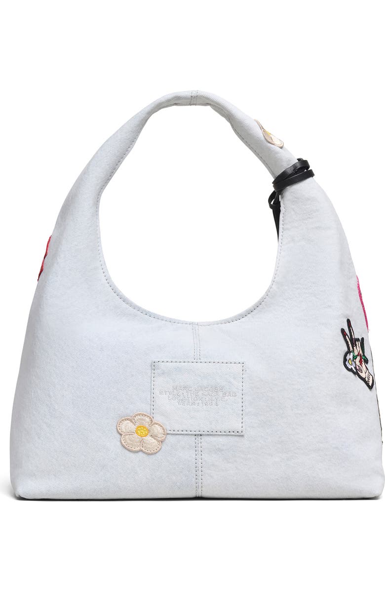 Marc Jacobs The Camp Patchwork Denim Sack Shoulder Bag, Alternate, color, Light Wash