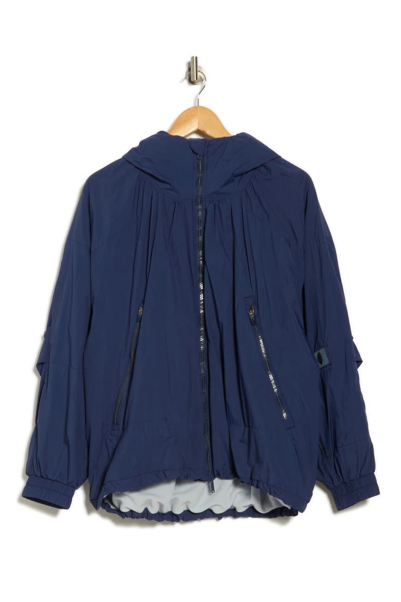 Explore More Nylon Hooded Jacket, Alternate, color, BLUE/ NAVY