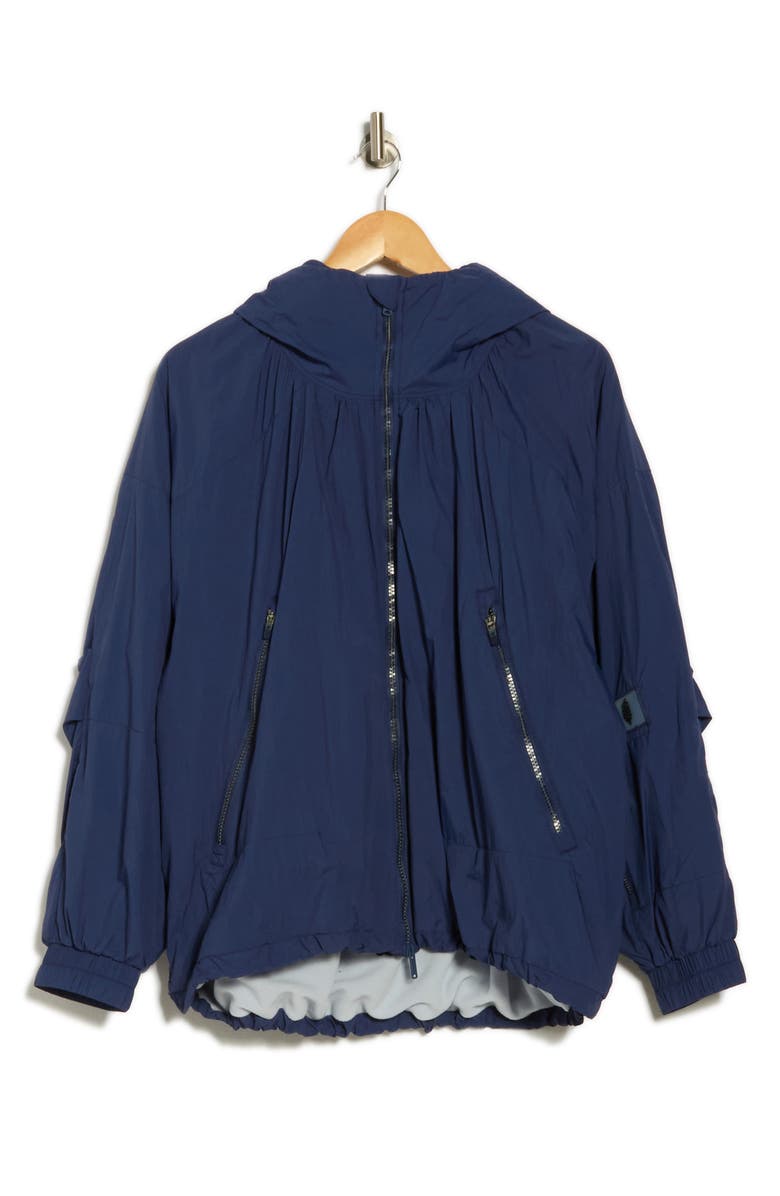 Free People Explore More Nylon Hooded Jacket, Alternate, color, Blue/ Navy