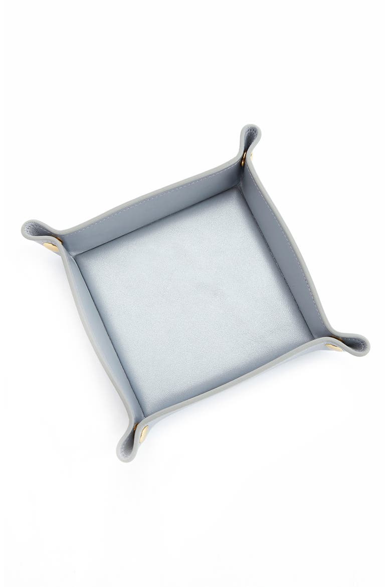 Catchall Leather Valet Tray, Alternate, color, SILVER