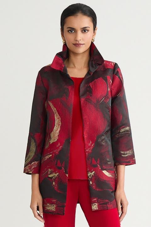 Brushstroke Woven Jacquard Jacket