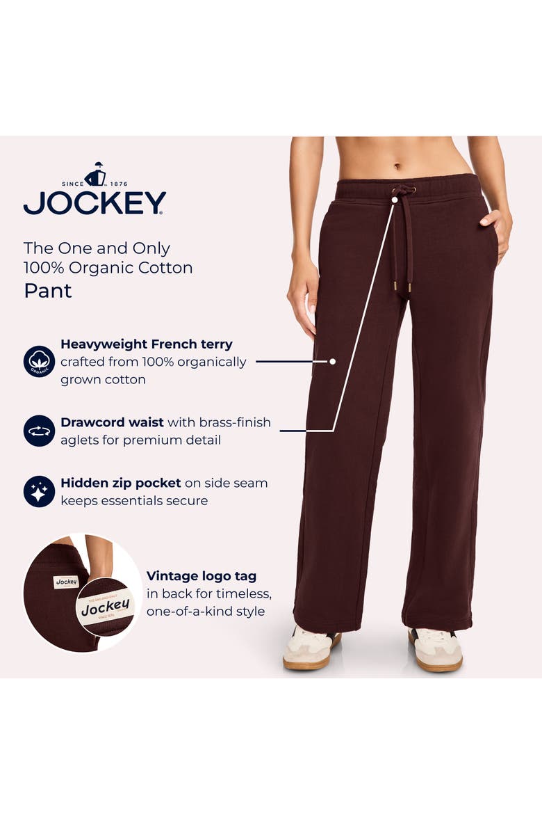 Women's The One and Only Heavyweight 100% Organic Cotton Pant, Alternate, color, Currant