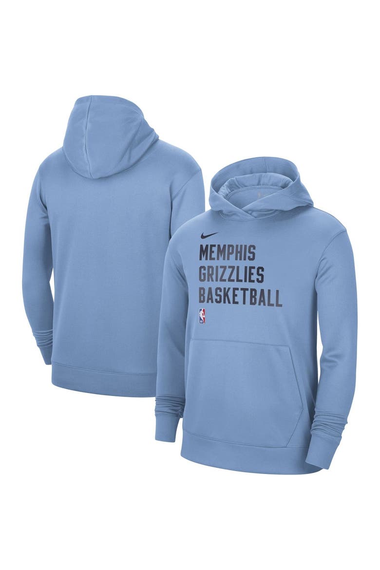 Unisex Nike Light Blue Memphis Grizzlies 2023/24 Performance Spotlight On-Court Practice Pullover Hoodie, Main, color, Light Blue