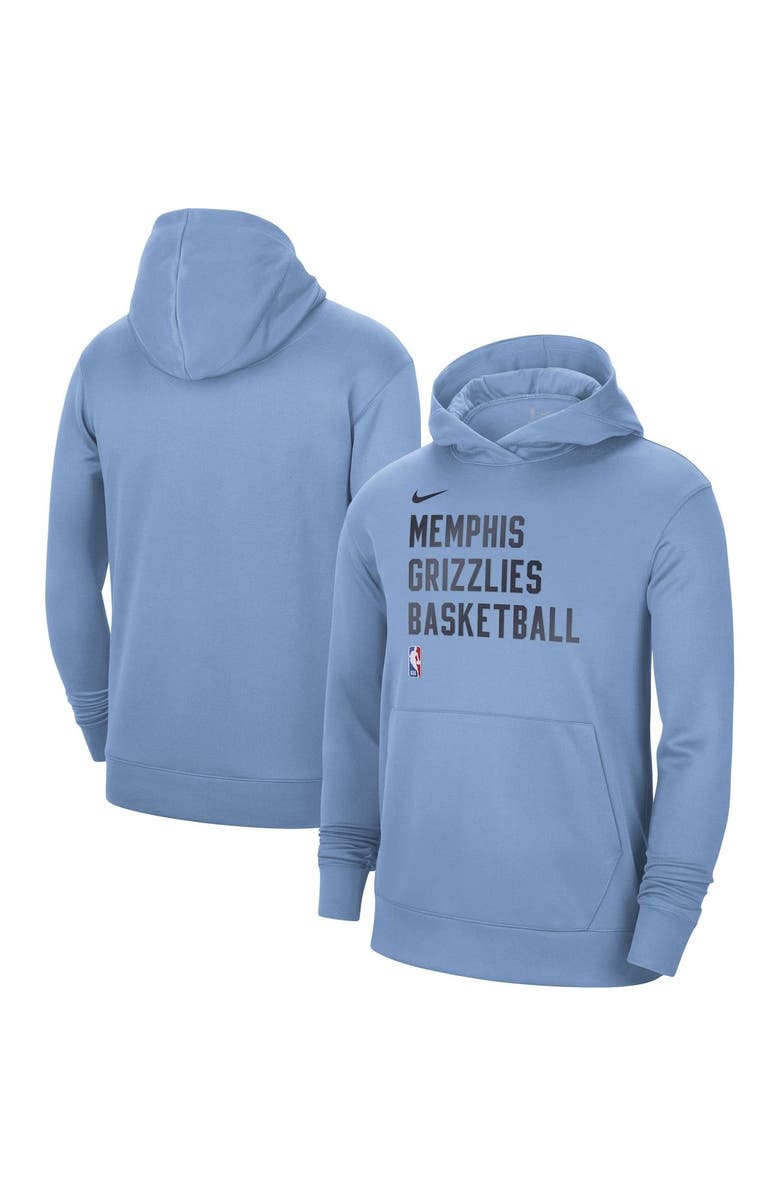 Nike Unisex Nike Light Blue Memphis Grizzlies 2023/24 Performance Spotlight On-Court Practice Pullover Hoodie, Main, color, Light Blue