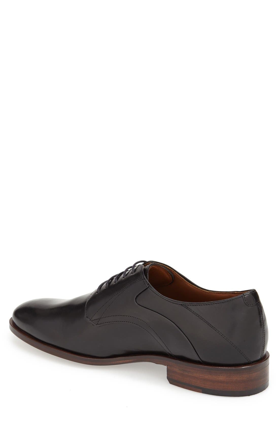 'Nolen' Plain Toe Derby, Alternate, color, BLACK