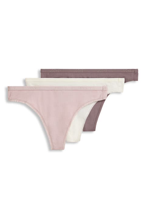 Womens Organic Cotton Stretch Thong - 3 Pack