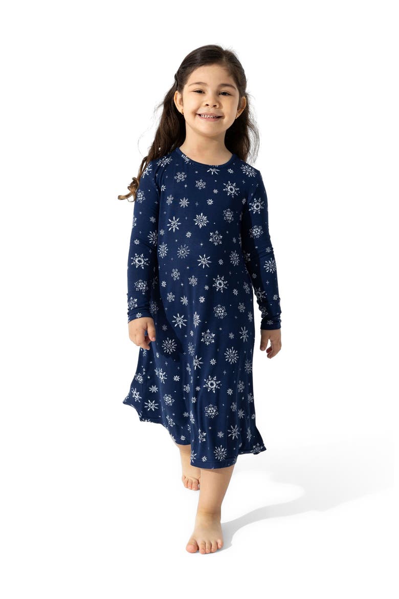 Kids' Snowflake Long Sleeve Dress, Alternate, color, Snowflake