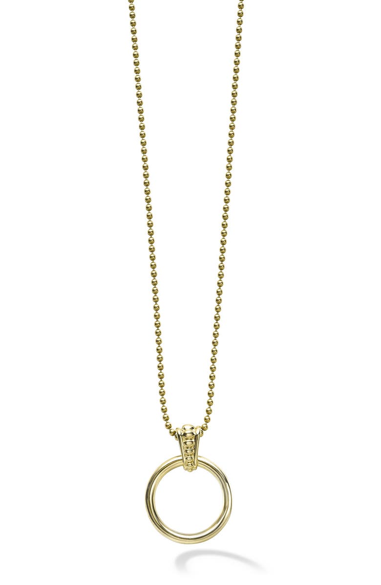 LAGOS Meridian Circle Pendant Necklace, Alternate, color, Gold