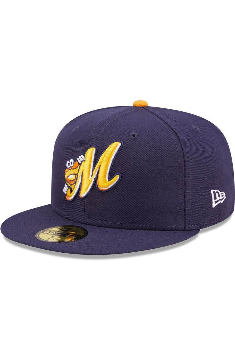 New Era Men's New Era Navy Montgomery Biscuits Authentic Collection 59FIFTY Fitted Hat, Alternate, color, 