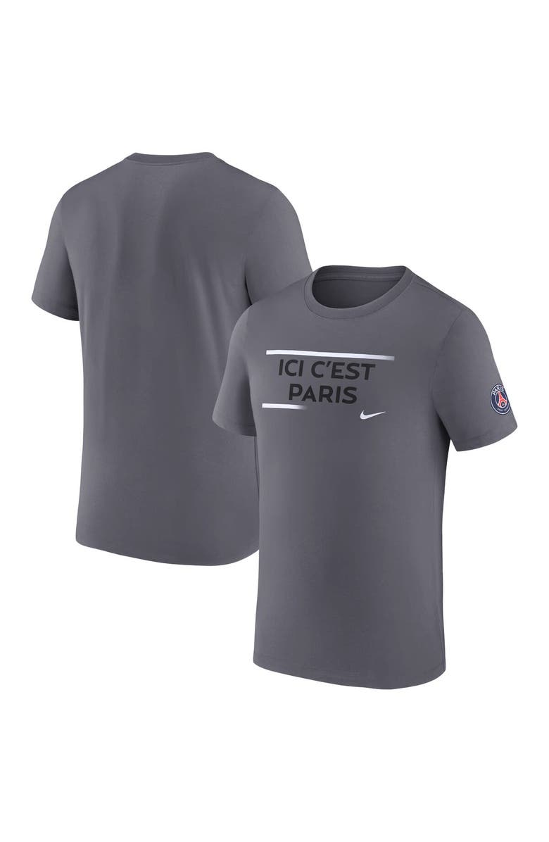 Nike Men's Nike Gray Paris Saint-Germain Verbiage T-Shirt, Main, color, Gray