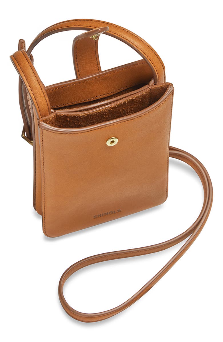 Shinola Bixby Leather Phone Crossbody Bag, Alternate, color, Tan