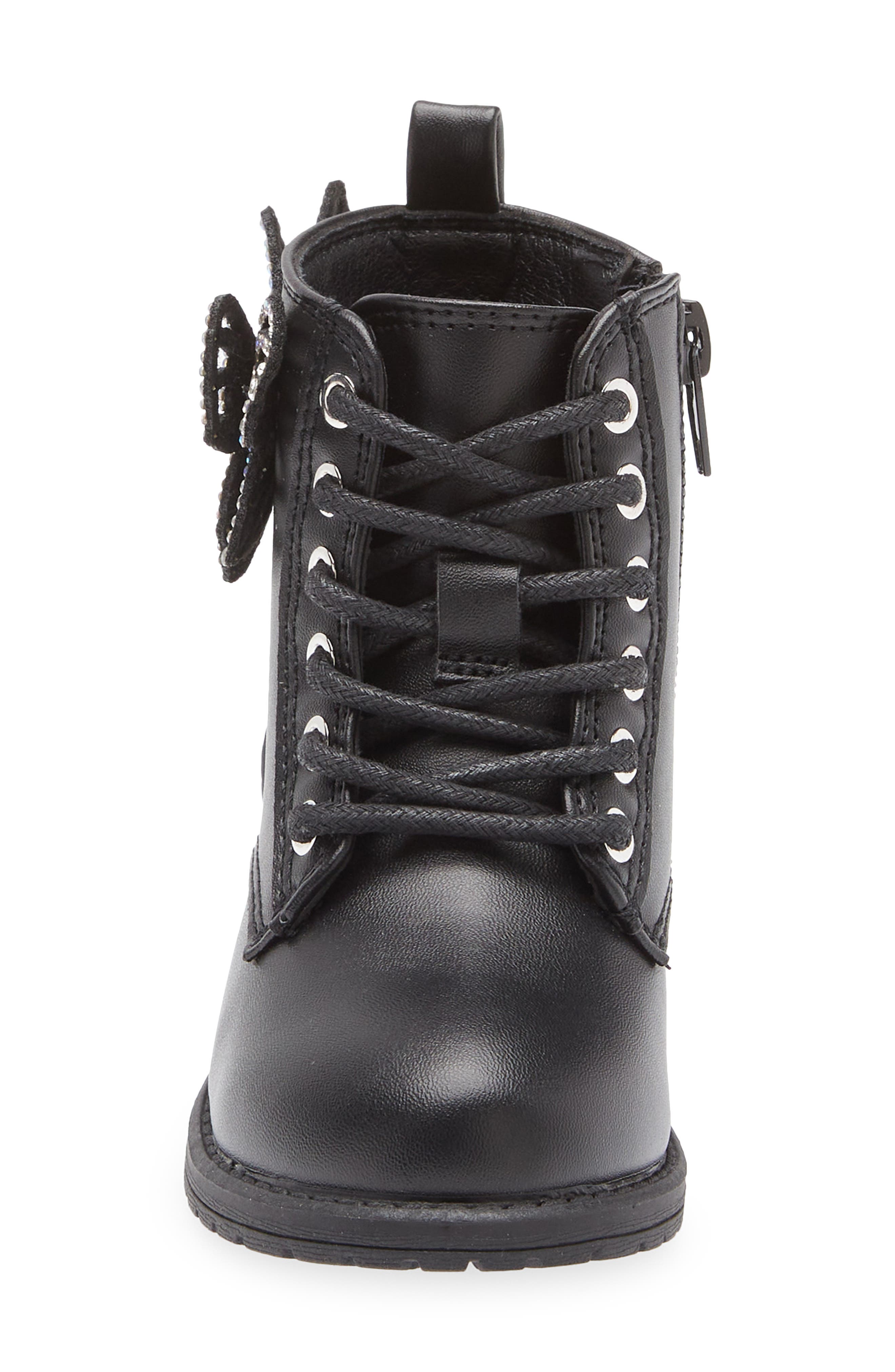 MIA Kids' Lil Violet Combat Boot, Alternate, color, Black