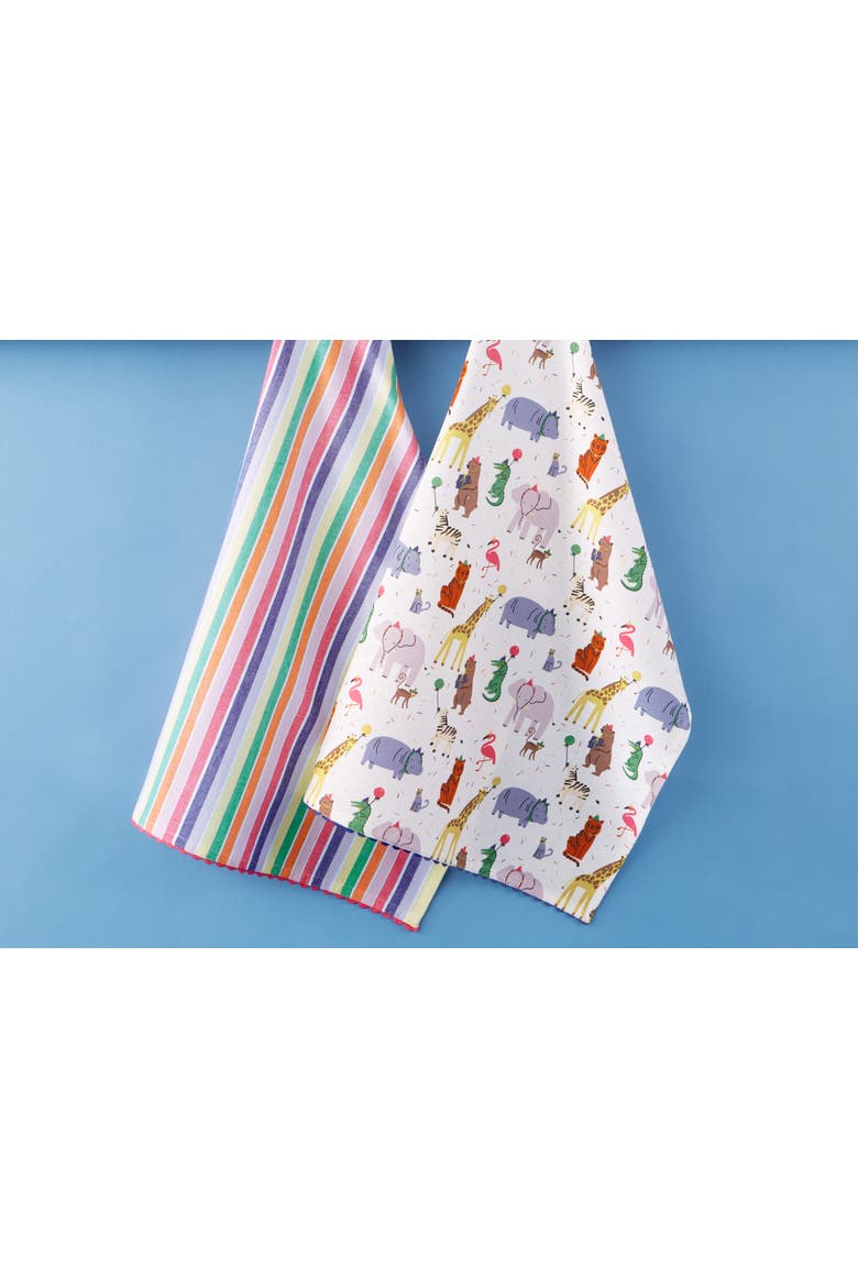 Party Animals Dishtowel Set of 2, Alternate, color, Party Animal