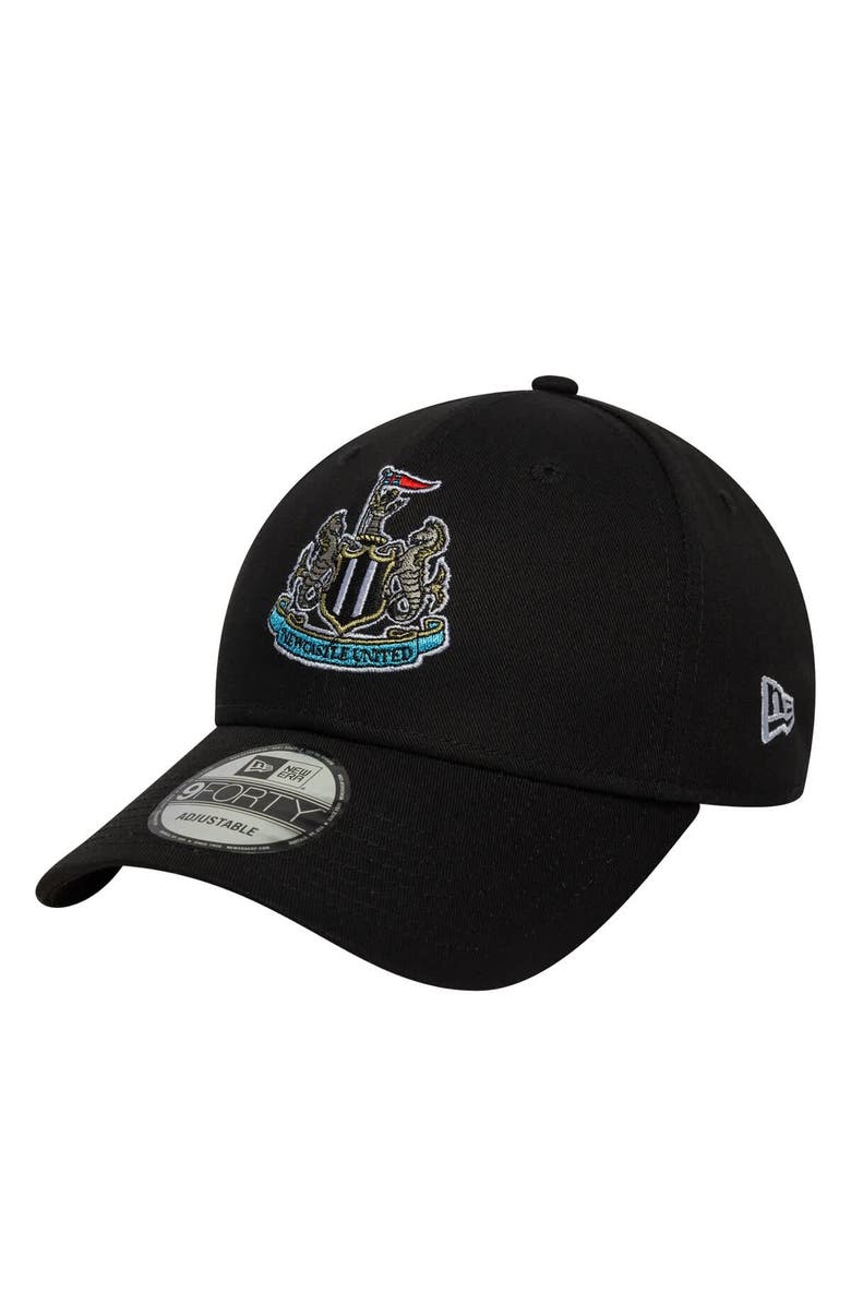 New Era Men's New Era  Black Newcastle United Core 9FORTY Adjustable Hat, Main, color, 