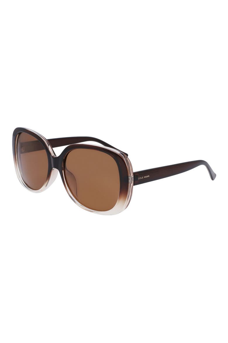 58mm Polarized Round Sunglasses, Alternate, color, BROWN GRADIENT