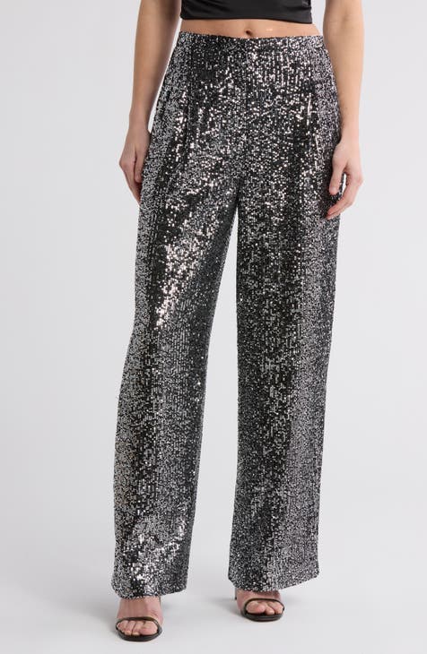 Sequin Wide Leg Trousers