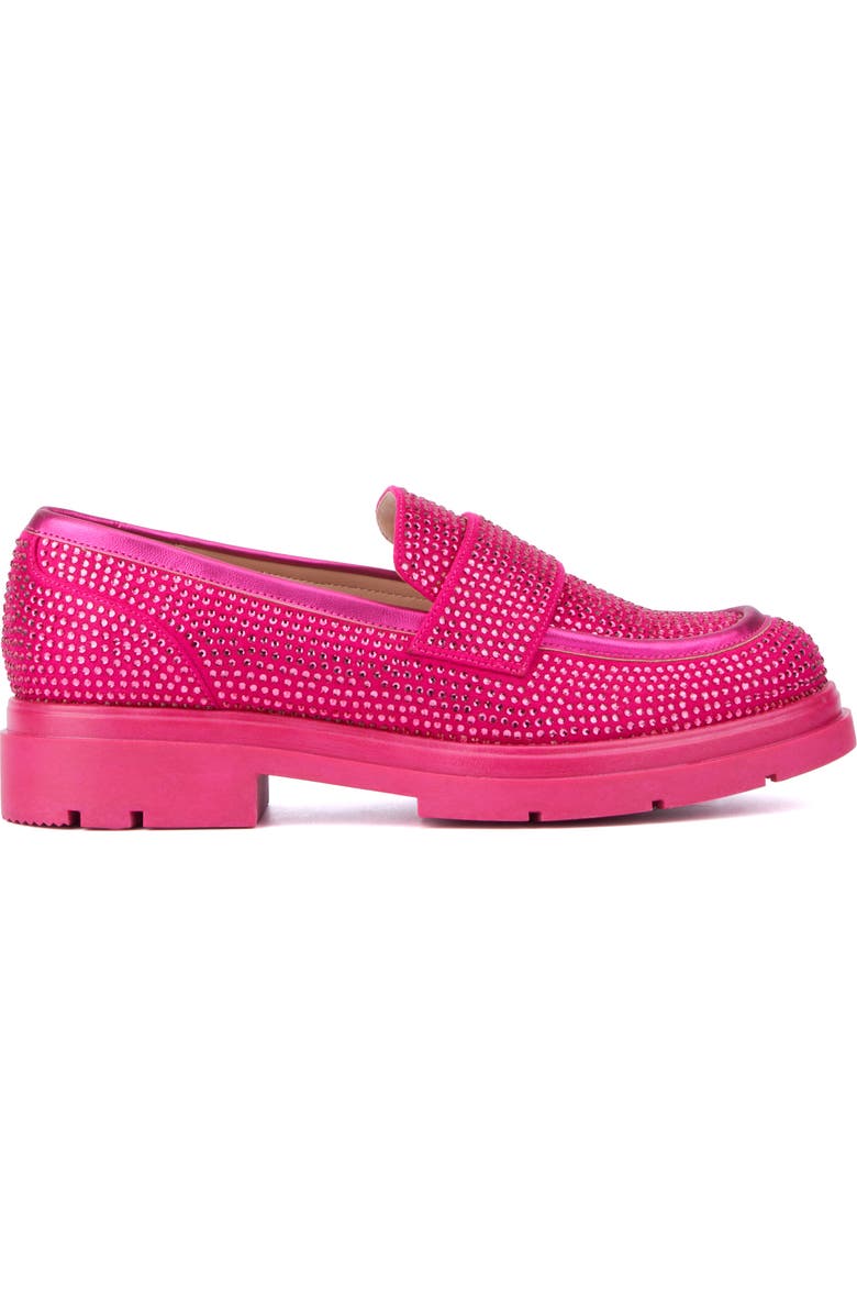 NEW YORK AND COMPANY Abigail Rhinestone Loafer, Alternate, color, Pink