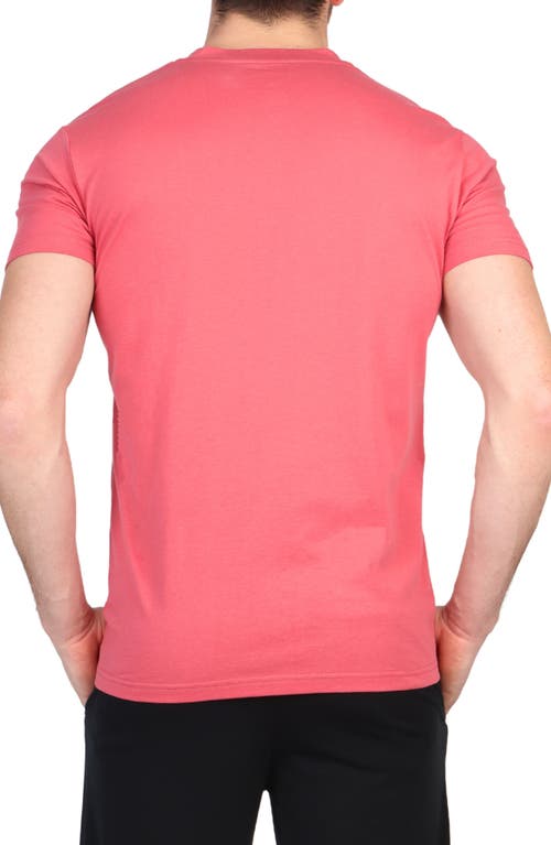 Tailorbyrd Henley Lounge T-shirt In Sunwashed Red