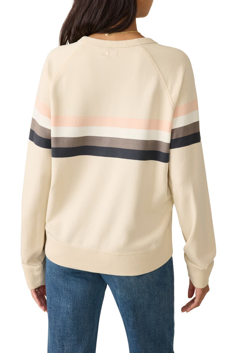 Faherty Chest Stripe Pima Cotton Blend Sweatshirt, Alternate, color, 