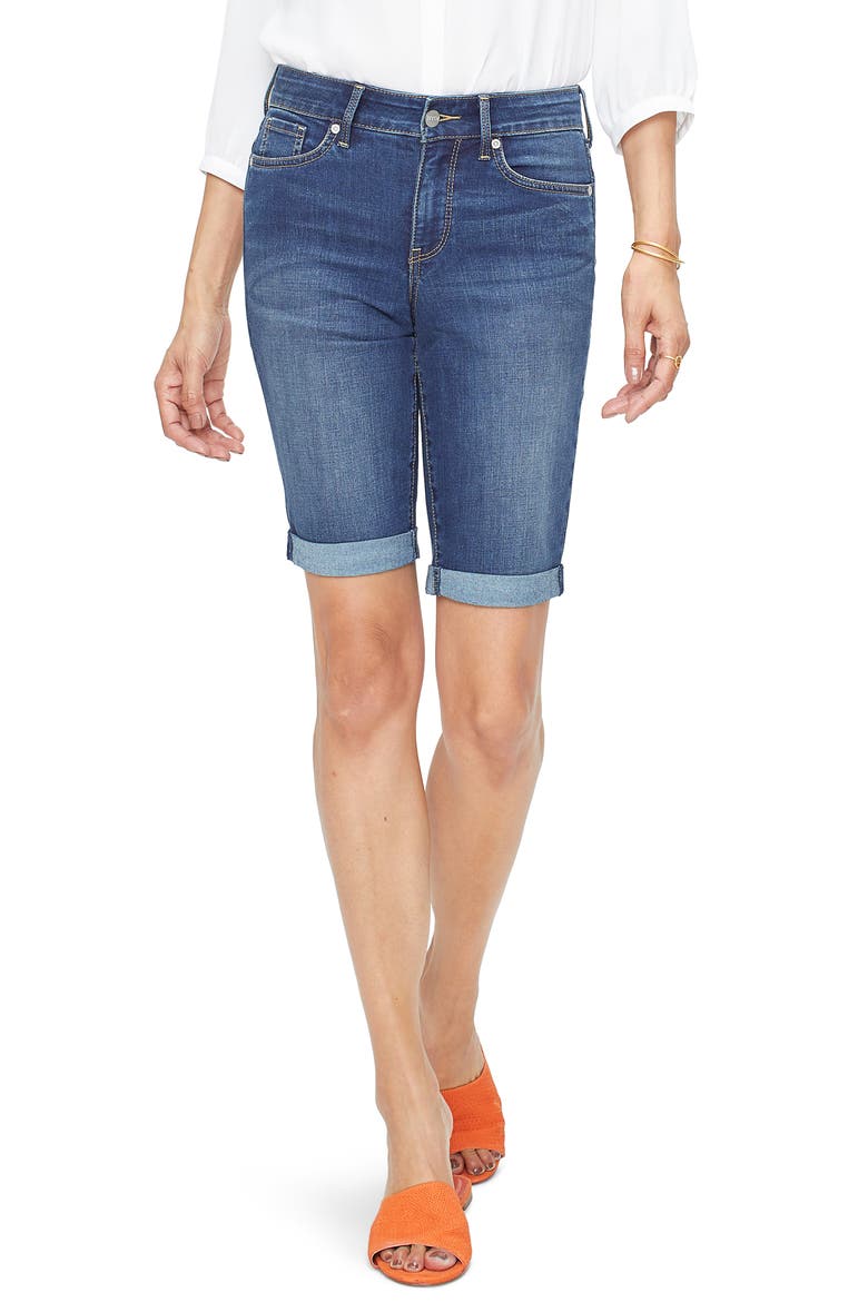 Briella Cool Embrace Roll Cuff Shorts, Main, color, JUNIPERO