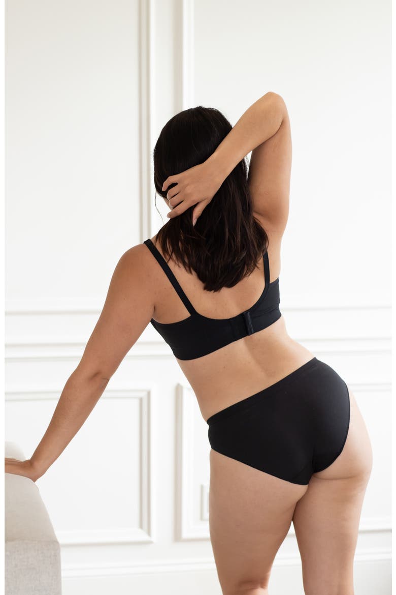 3-Pack Mid Rise Seamless Maternity Panties, Alternate, color, BLACK