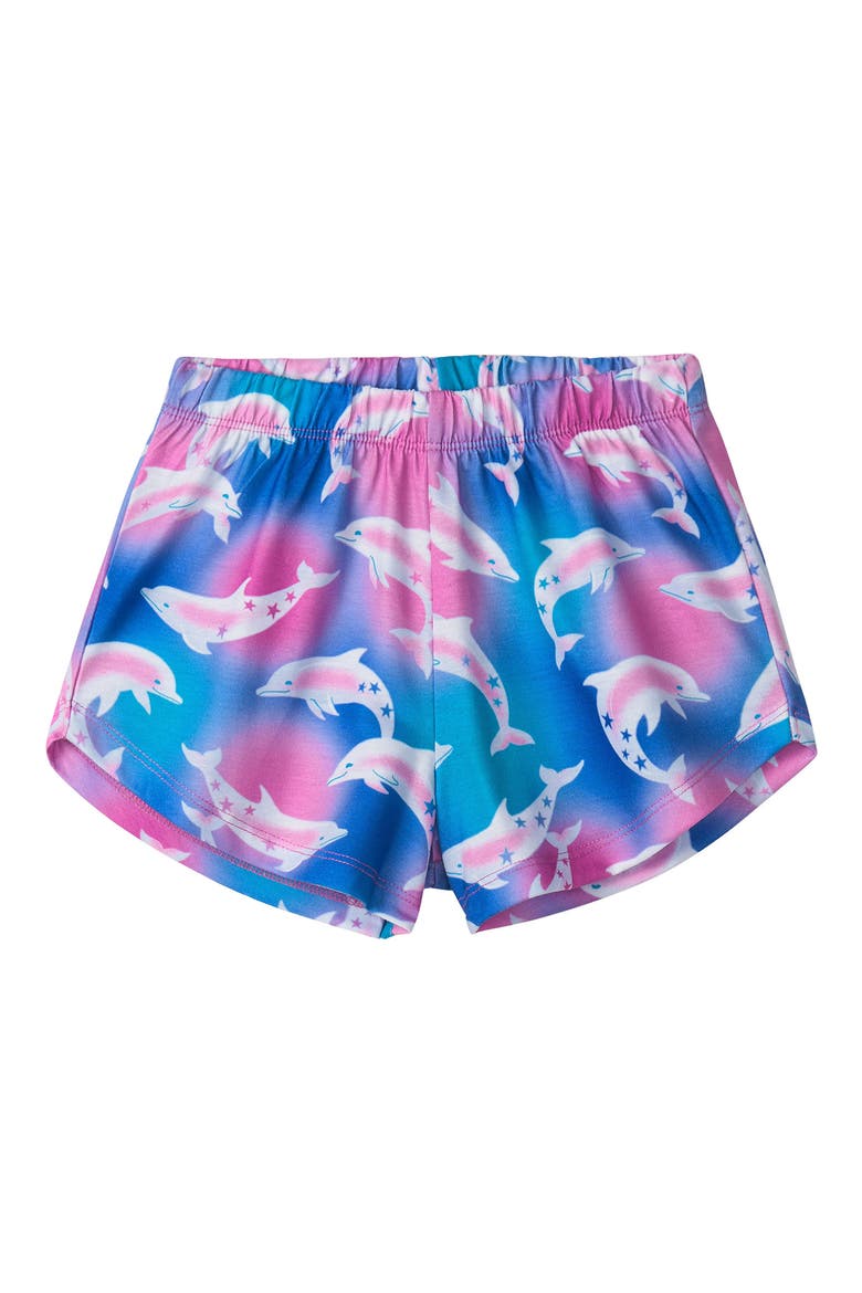 Kids' Airbrush Dolphins Two-Piece Short Pajamas, Alternate, color, PURPLE