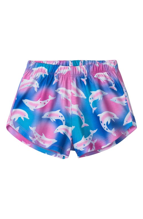 HATLEY HATLEY KIDS' AIRBRUSH DOLPHINS TWO-PIECE SHORT PAJAMAS