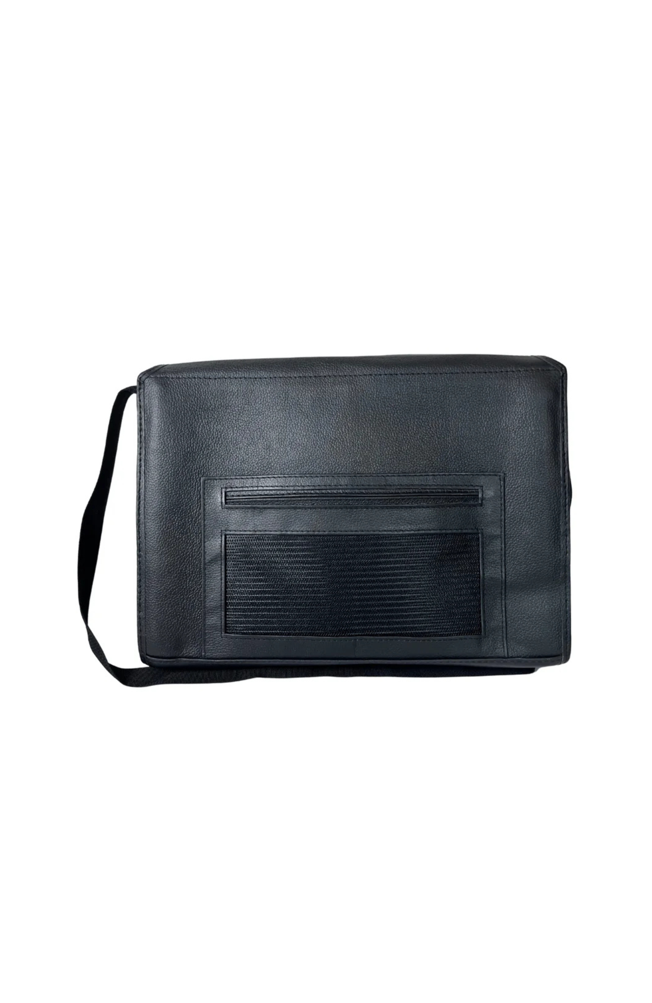 Deux Mains Leather Messenger Bag, Alternate, color, Black
