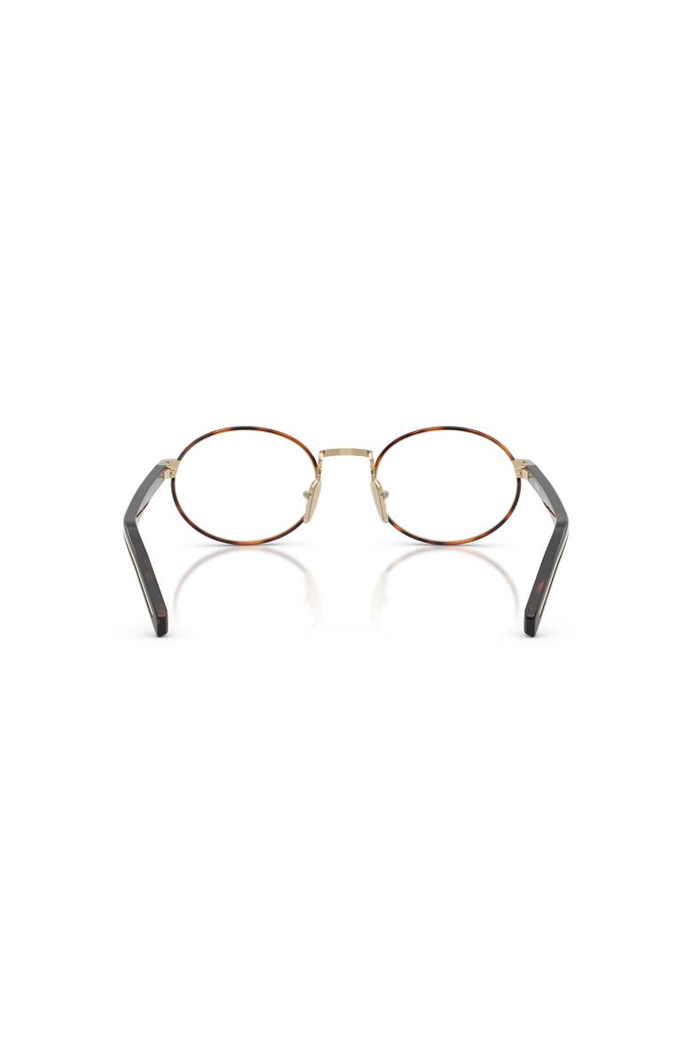 Prada 52mm Oval optical glasses, Alternate, color, Tortoise