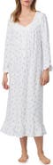 Eileen West Long Sleeve Stretch Cotton Pointelle Ballet Nightgown