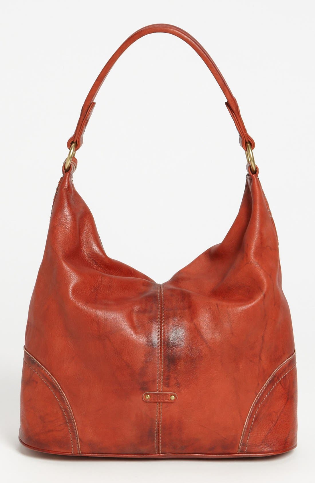 Frye 'Campus' Leather Hobo, Alternate, color, Burnt Red