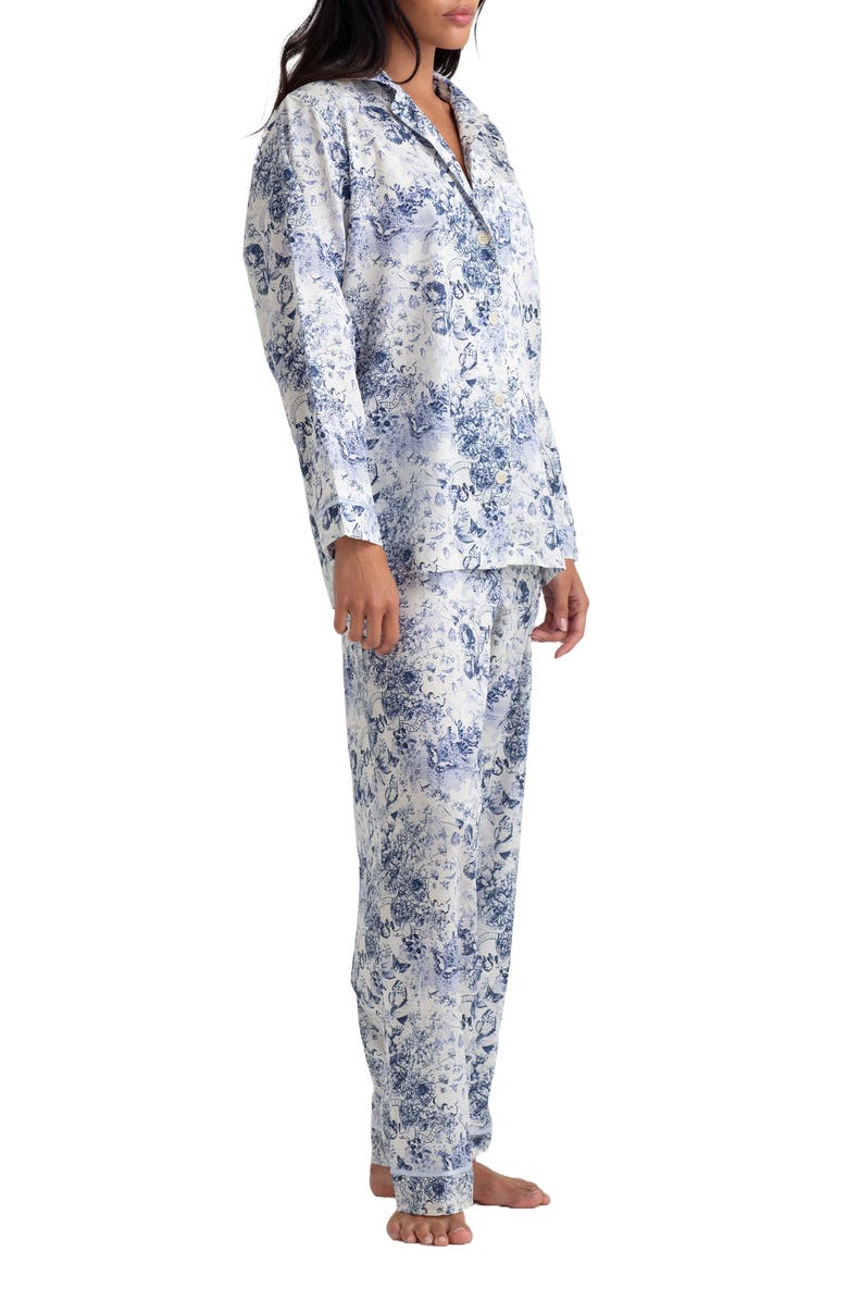 Papinelle Toile de Jouy Cotton Sateen Pajamas, Alternate, color, 