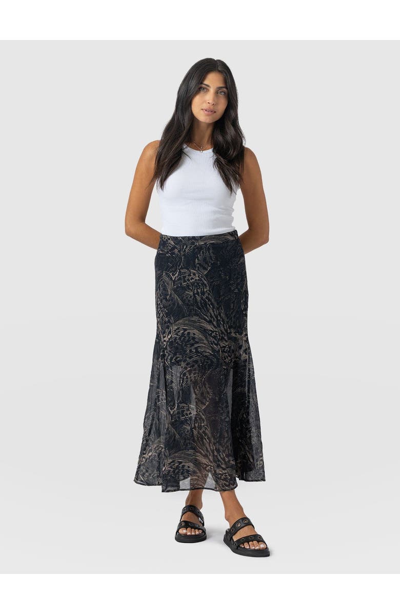 Saint + Sofia Audrey Skirt, Main, color, Spot Feather