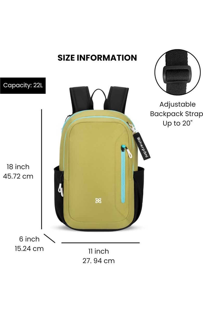 Sherpani Getaway RFID Protection 22L Laptop Backpack, Fits 15 Inch Laptop, Alternate, color, Alchemy
