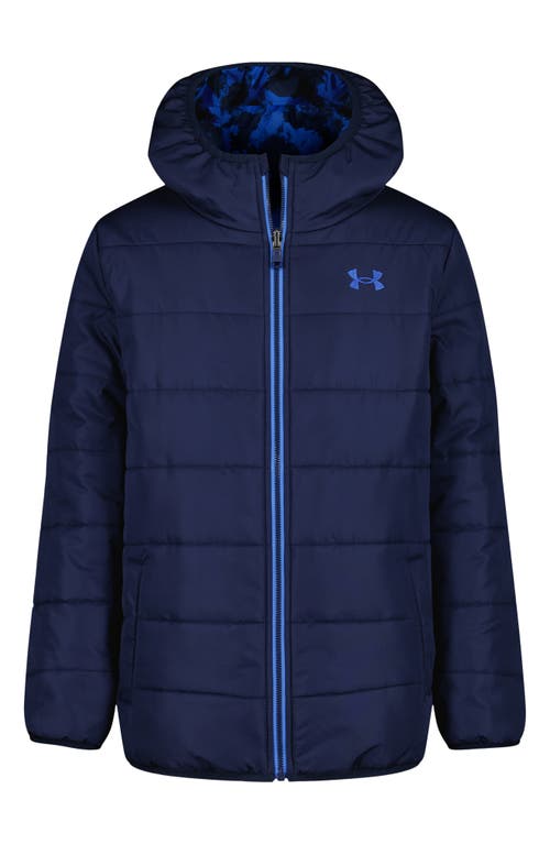 Under Armour Kids' Pronto Reversible Puffer Jacket in Washed Navy 